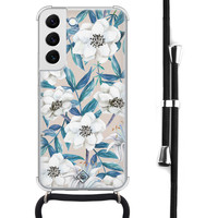 Casimoda Samsung Galaxy S22 hoesje met koord - Touch of flowers