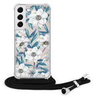 Casimoda Samsung Galaxy S22 hoesje met koord - Touch of flowers