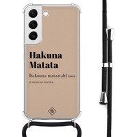 Casimoda Samsung Galaxy S22 hoesje met koord - Hakuna matata