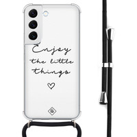 Casimoda Samsung Galaxy S22 hoesje met koord - Enjoy life