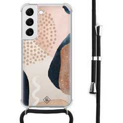 Casimoda Samsung Galaxy S22 hoesje met koord - Abstract dots