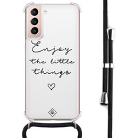 Casimoda Samsung Galaxy S21 hoesje met koord - Enjoy life
