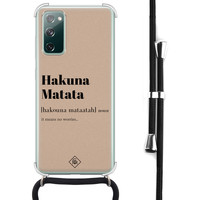 Casimoda Samsung Galaxy S20 FE hoesje met koord - Hakuna matata