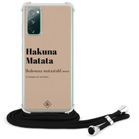 Casimoda Samsung Galaxy S20 FE hoesje met koord - Hakuna matata