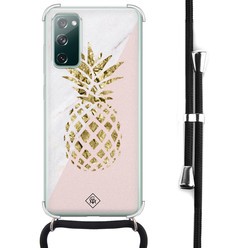 Casimoda Samsung Galaxy S20 FE hoesje met koord - Ananas