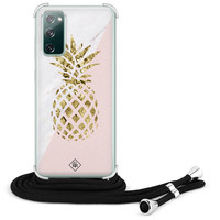 Casimoda Samsung Galaxy S20 FE hoesje met koord - Ananas