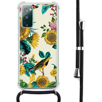 Casimoda Samsung Galaxy S20 FE hoesje met koord - Sunflowers