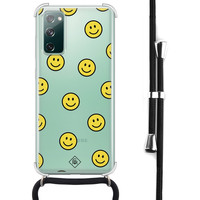 Casimoda Samsung Galaxy S20 FE hoesje met koord - Smileys