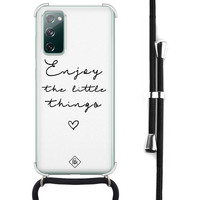 Casimoda Samsung Galaxy S20 FE hoesje met koord - Enjoy life
