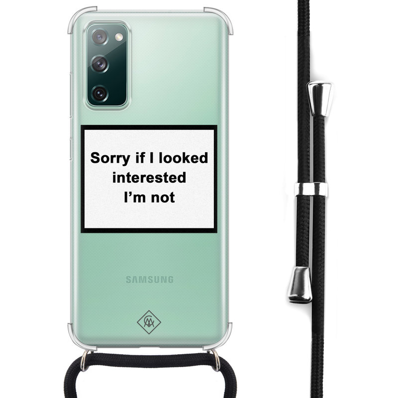 Casimoda Samsung Galaxy S20 FE hoesje met koord - Not interested