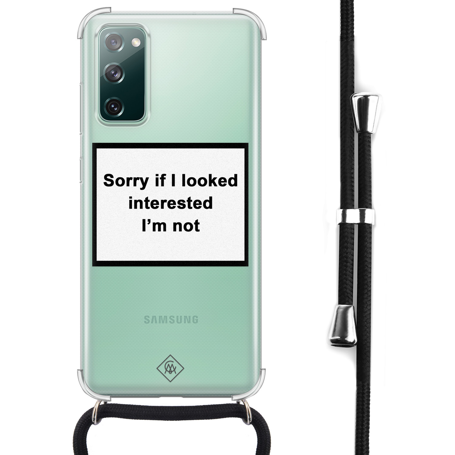 Samsung Galaxy S20 FE hoesje met koord - Not interested
