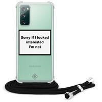 Casimoda Samsung Galaxy S20 FE hoesje met koord - Not interested