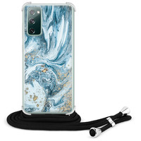 Casimoda Samsung Galaxy S20 FE hoesje met koord - Marble sea