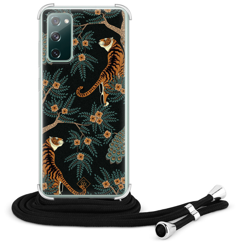 Casimoda Samsung Galaxy S20 FE hoesje met koord - Tijger jungle
