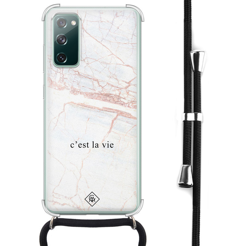 Casimoda Samsung Galaxy S20 FE hoesje met koord - C'est la vie
