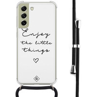 Casimoda Samsung Galaxy S21 FE hoesje met koord - Enjoy life