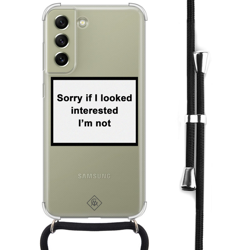 Casimoda Samsung Galaxy S21 FE hoesje met koord - Not interested