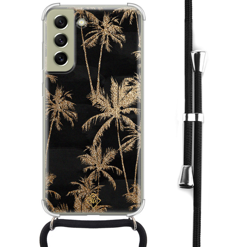 Casimoda Samsung Galaxy S21 FE hoesje met koord - Palmbomen
