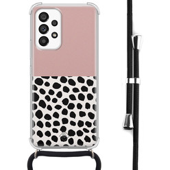 Casimoda Samsung Galaxy A53 hoesje met koord - Pink dots