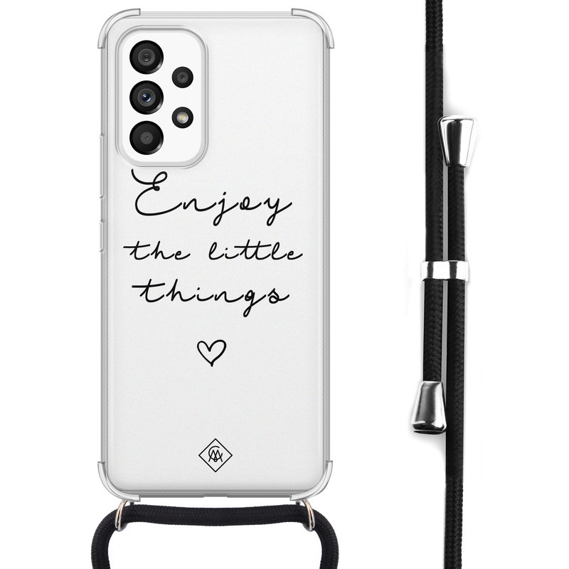 Casimoda Samsung Galaxy A53 hoesje met koord - Enjoy life