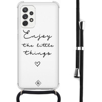 Casimoda Samsung Galaxy A52 hoesje met koord - Enjoy life