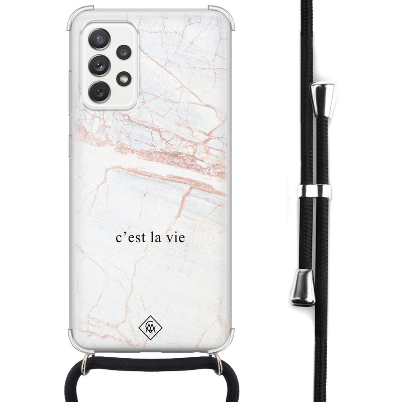 Casimoda Samsung Galaxy A52 hoesje met koord - C'est la vie