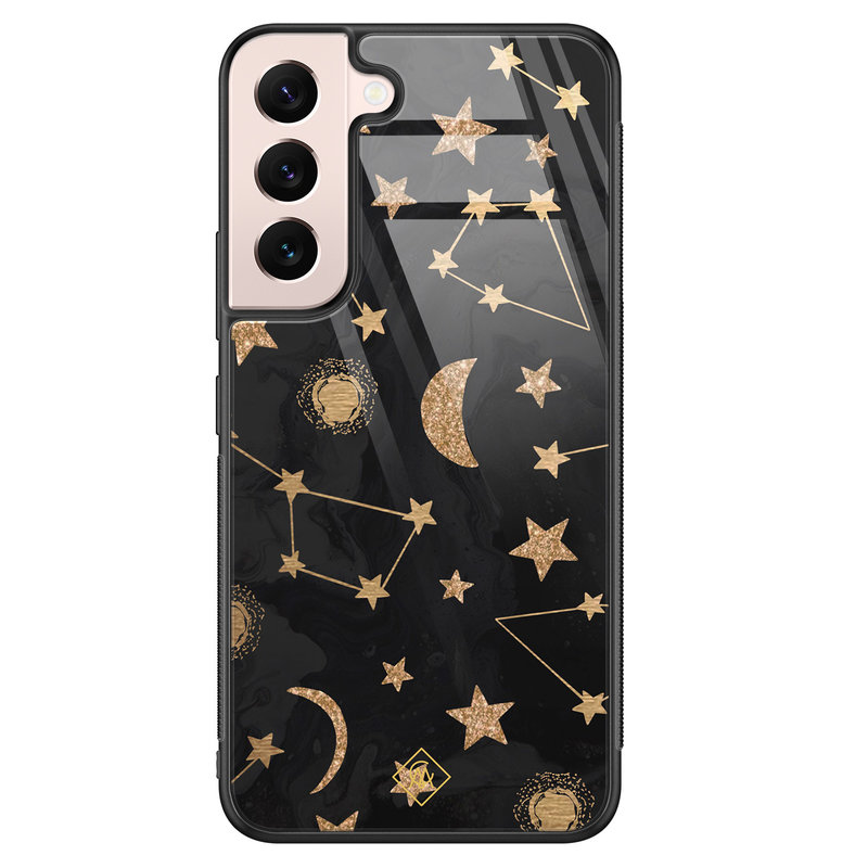 Casimoda Samsung Galaxy S22 glazen hardcase - Counting the stars