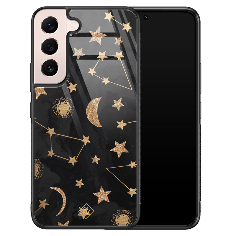 Casimoda Samsung Galaxy S22 glazen hardcase - Counting the stars