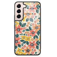 Casimoda Samsung Galaxy S22 glazen hardcase - Blossom