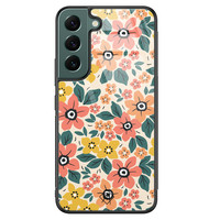 Casimoda Samsung Galaxy S22 Plus glazen hardcase - Blossom