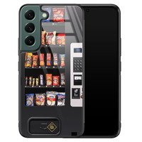 Casimoda Samsung Galaxy S22 Plus glazen hardcase - Snoepautomaat