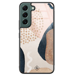 Casimoda Samsung Galaxy S22 Plus glazen hardcase - Abstract dots