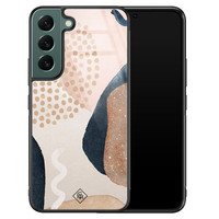 Casimoda Samsung Galaxy S22 Plus glazen hardcase - Abstract dots