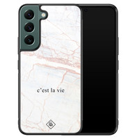 Casimoda Samsung Galaxy S22 Plus glazen hardcase - C'est la vie