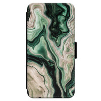 Casimoda iPhone 13 flipcase - Green waves