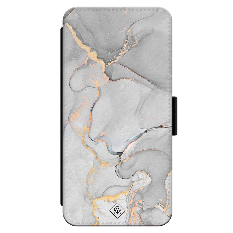 Casimoda iPhone 14 flipcase - Marmer grijs
