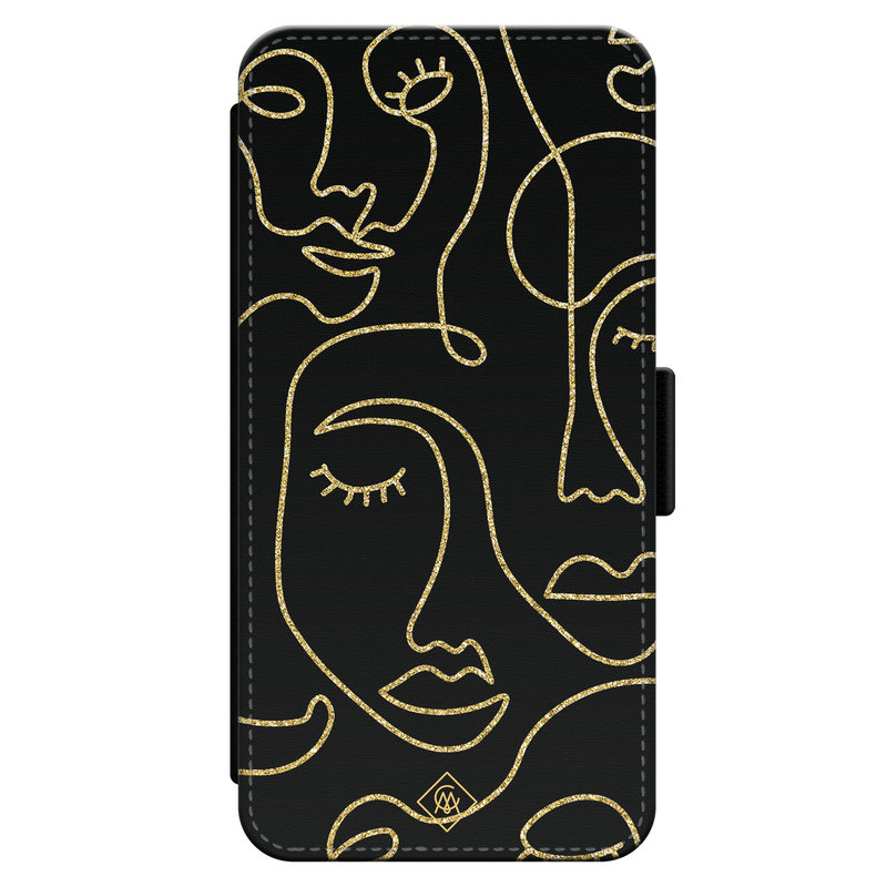 Casimoda iPhone 14 flipcase - Abstract faces