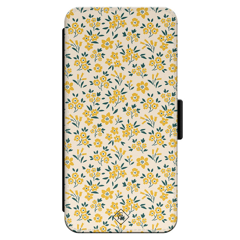 Casimoda iPhone 14 flipcase - Yellow garden