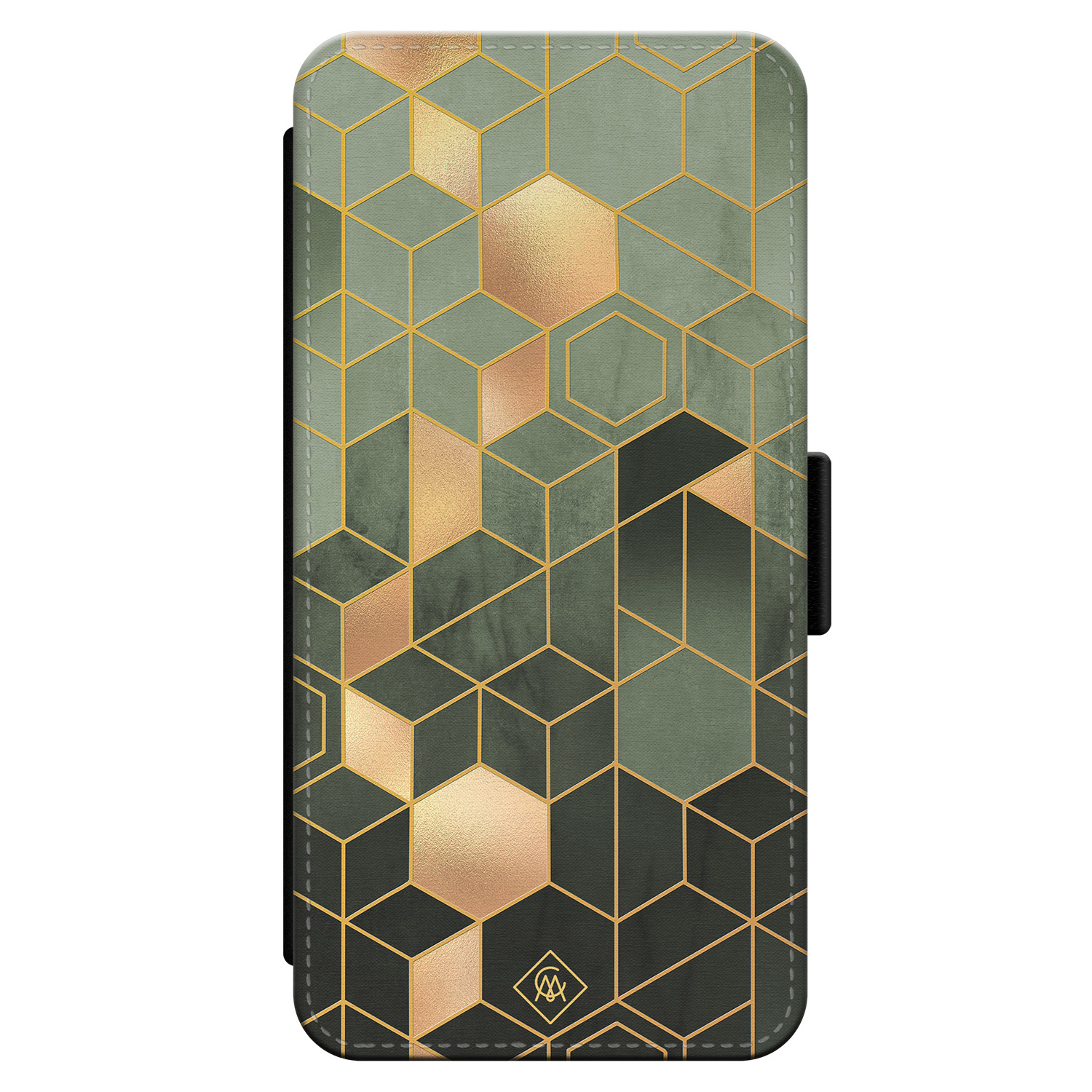 iPhone 14 flipcase - Kubus groen