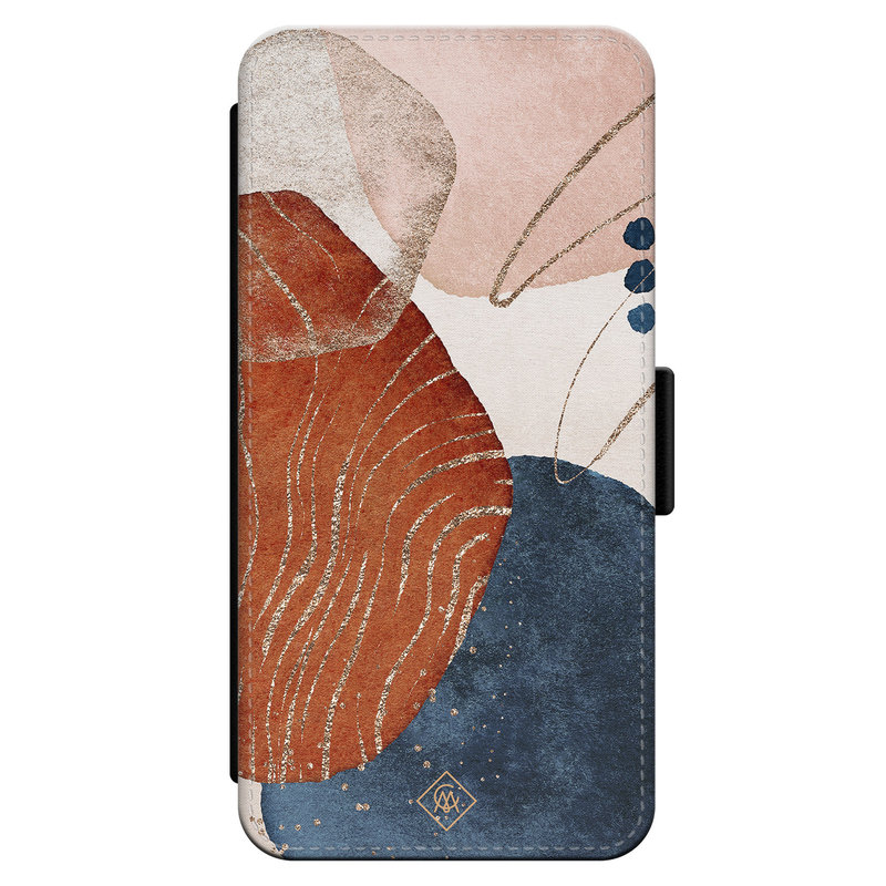 Casimoda iPhone 14 flipcase - Abstract terracotta