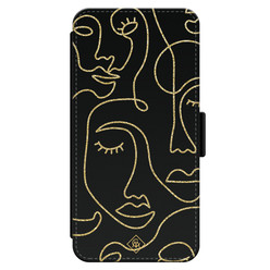 Casimoda iPhone 14 Pro flipcase - Abstract faces