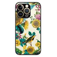 Casimoda iPhone 14 Pro Max glazen hardcase - Sunflowers