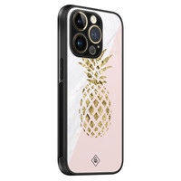 Casimoda iPhone 14 Pro Max glazen hardcase - Ananas