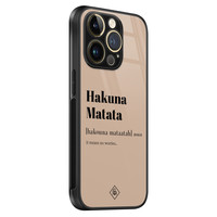 Casimoda iPhone 14 Pro Max glazen hardcase - Hakuna Matata