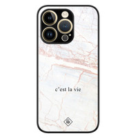 Casimoda iPhone 14 Pro Max glazen hardcase - C'est la vie
