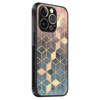 Casimoda iPhone 14 Pro Max glazen hardcase - Cubes art