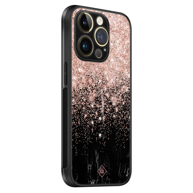Casimoda iPhone 14 Pro Max glazen hardcase - Marmer twist