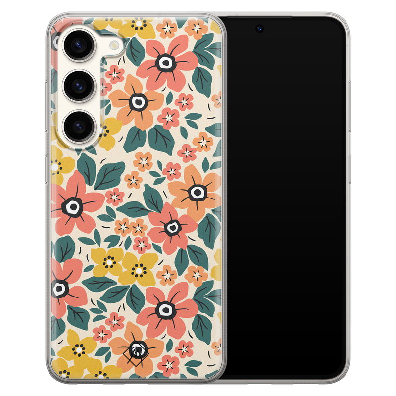 Casimoda Samsung Galaxy S23 siliconen hoesje - Blossom