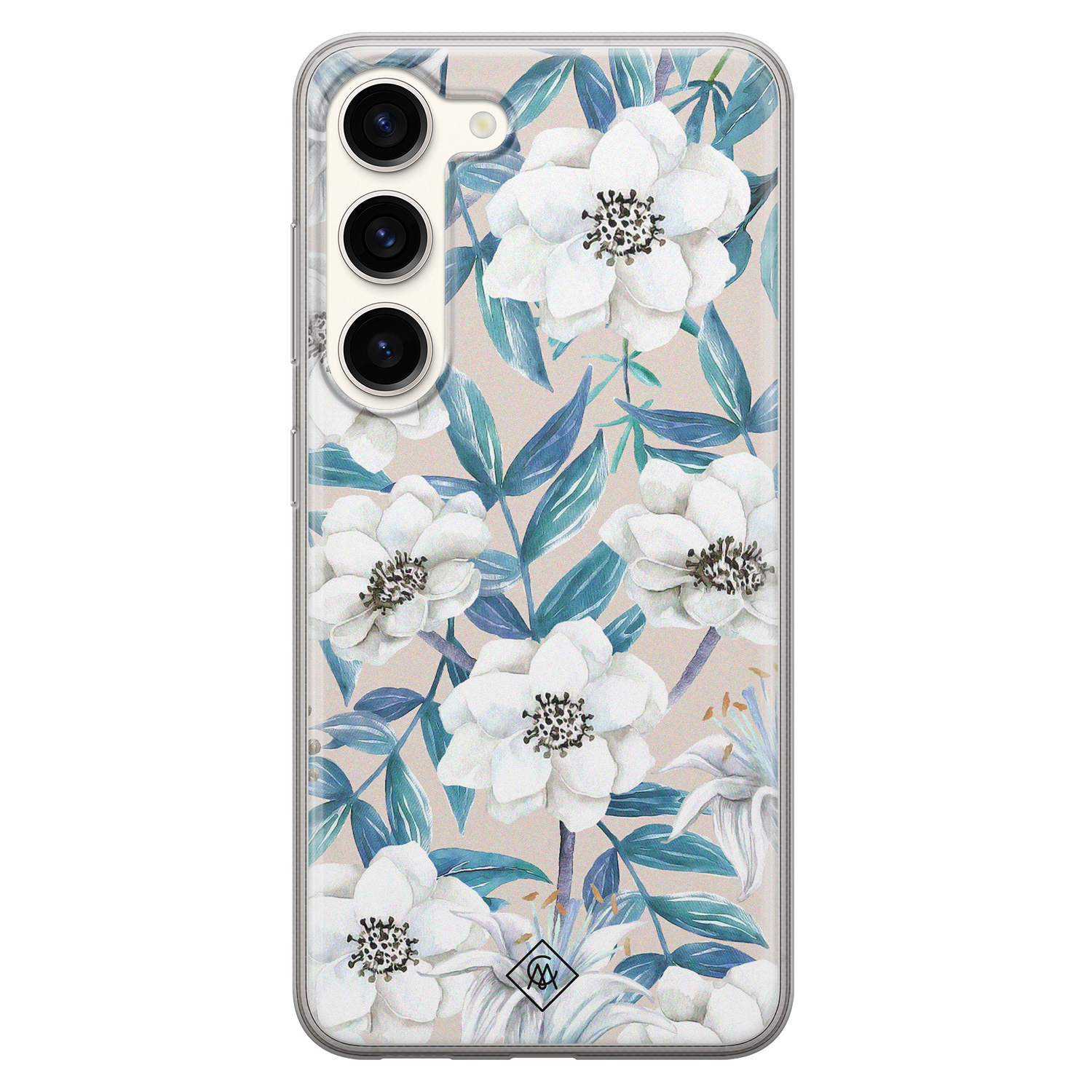 Samsung Galaxy S23 siliconen hoesje - Touch of flowers