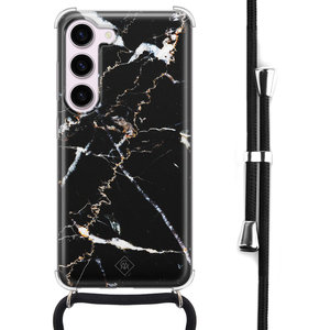 Casimoda Samsung Galaxy S23 hoesje met koord - Marmer zwart